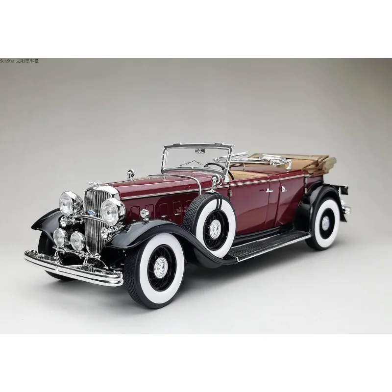 1:18 스케일 1932 자동차 모델 풀 오픈 도어 다이캐스트 합금 금속 컨버터블 레트로 빈티지 차량 장난감 컬렉션 선물 전시