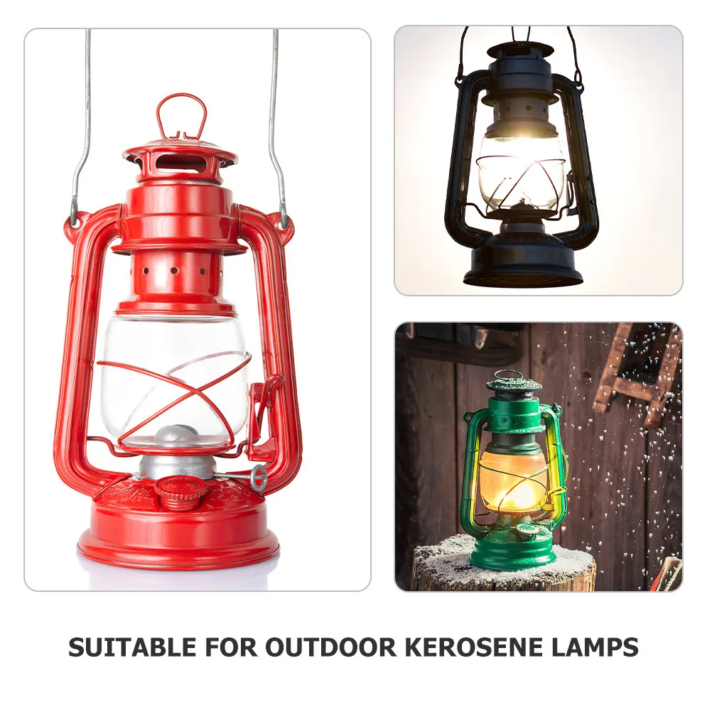 Glass Oil Lamp Shade Clear Lamp Chimney Replacement Easy Install Retro Decor for Staircase Garage Porch Use