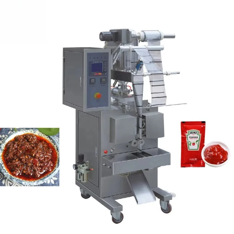 FOODLINE Customized Automatic Chocolate Filling Machine Sauce Sachet Liquid Ginger Garlic Peanut Paste Packing Machine