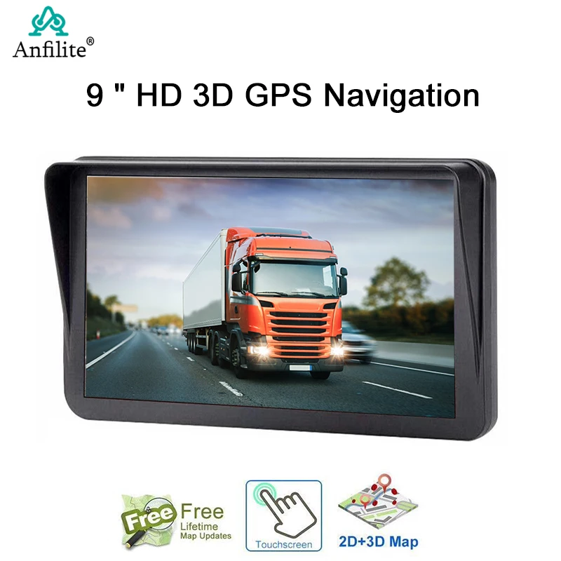 9.0inch HD Touch Screen Car Navigator WINCE 6.0 GPS Navigation 256M RAM+8GB ROM FM Bluetooth Truck GPS navigator