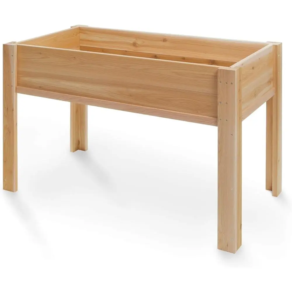 

Luxury 48x25x34 Raised Garden Box with Legs | Western Red Cedar | Untreated | Suitable for Yard & Deck