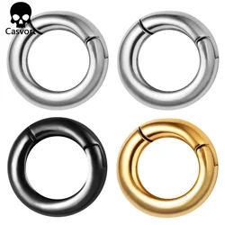 Casvort 2PCS Halo Ear Weights Hangers Gauges Plugs Expander 316L Stainless Steel Women Piercing Body Jewelry