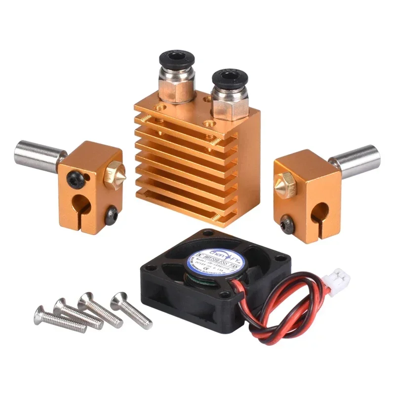 X 2 In 2 Out Extruder Dual Color All Metal For 3D Chimera Hotend Kit Multi-extrusion V6 12VDual Extruder 0.4mm/1.75mm 3D Printer