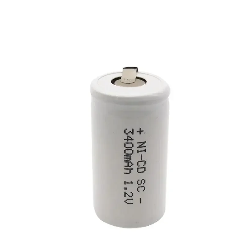 10/12/20Pcs 3400mAh Pilas 1.2V NI-CD SC Rechargeable Sub C Cell with Welding Tabs for Electric Drill Screwdriver Baterias