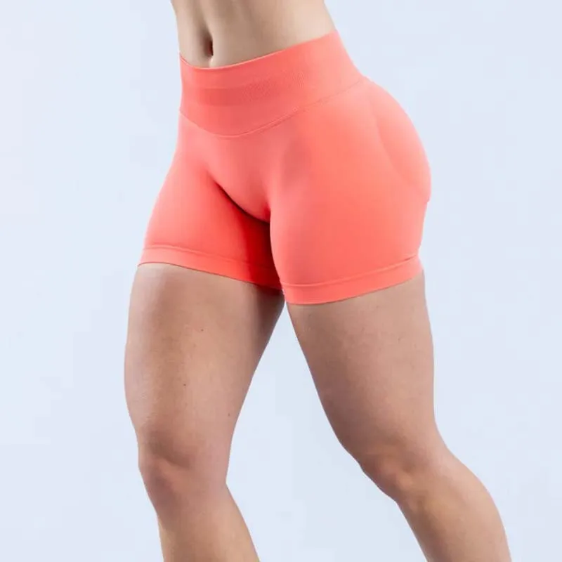 SHINBENE Shorts de Cintura Alta para Mujer de 4.5 Pulgadas, Shorts de Yoga sin Costuras, Shorts Deportivos para Ejercicio, Shorts de Ciclismo con Efecto Push-Up