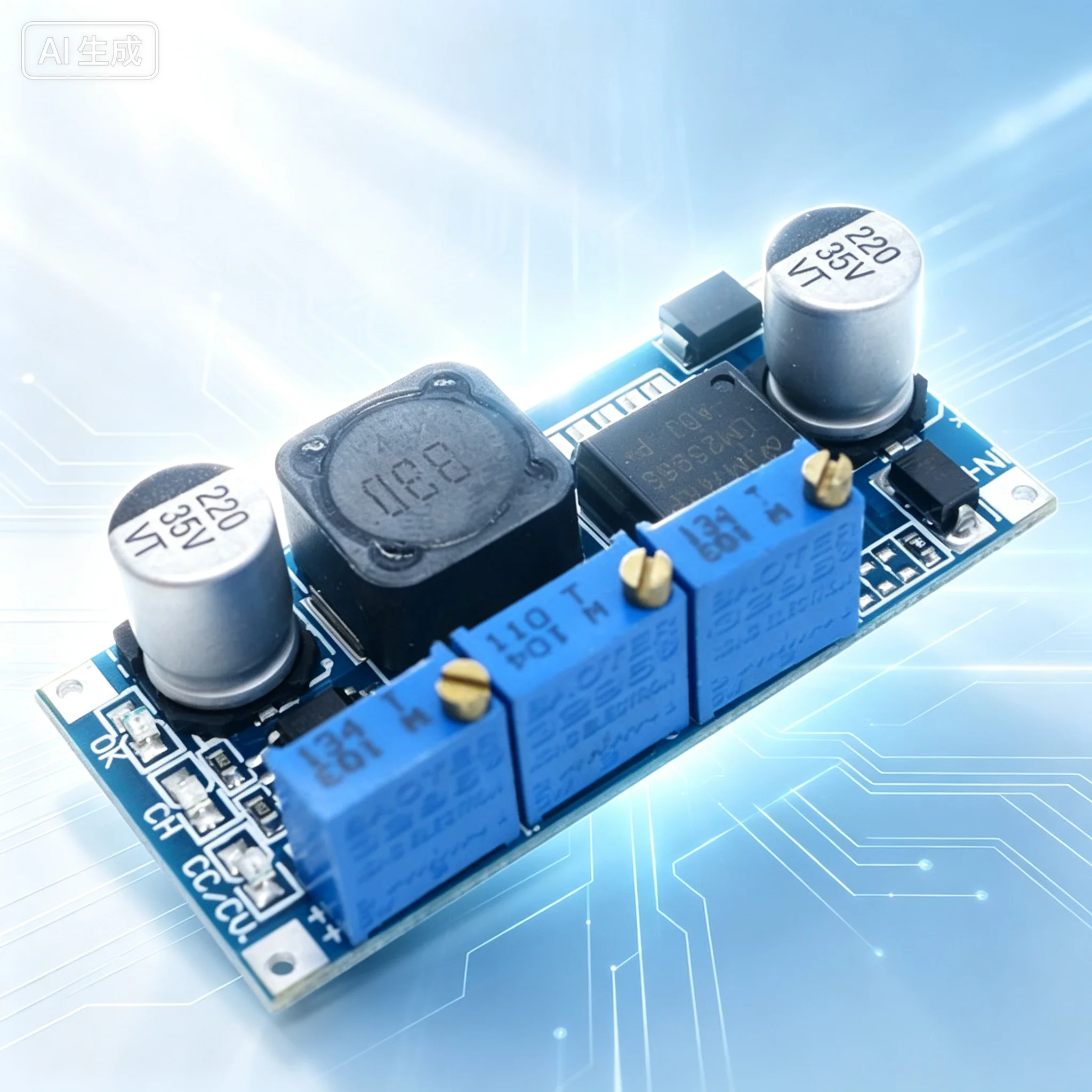 Blue for LM2596 Constant Current Constant Voltage LED Driver Lithium Battery Charging Power Module High Efficiency Low  10pcs
