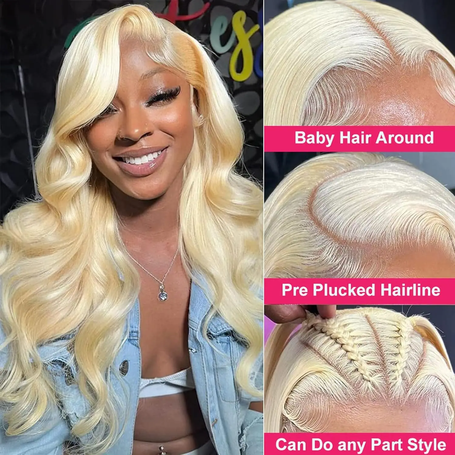 Rosabeauty Honey Blond Body Wave 13x6 HD Lace Frontal Wigs Human Hair Color 13x4 Transparent Lace Front Wig Glueless Prebleached