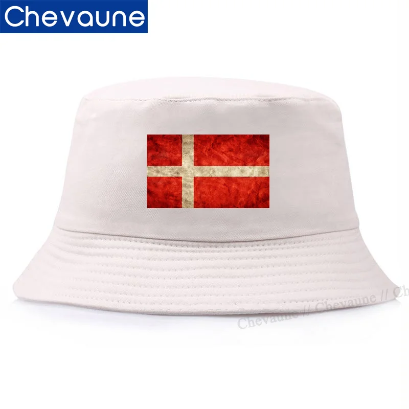 Denmark Flag National Flag Hats DEN Flag DNK Flag DK Flag Print Bucket Hat Fisherman Hat Flat Sun Visor Fishing Hats Unisex