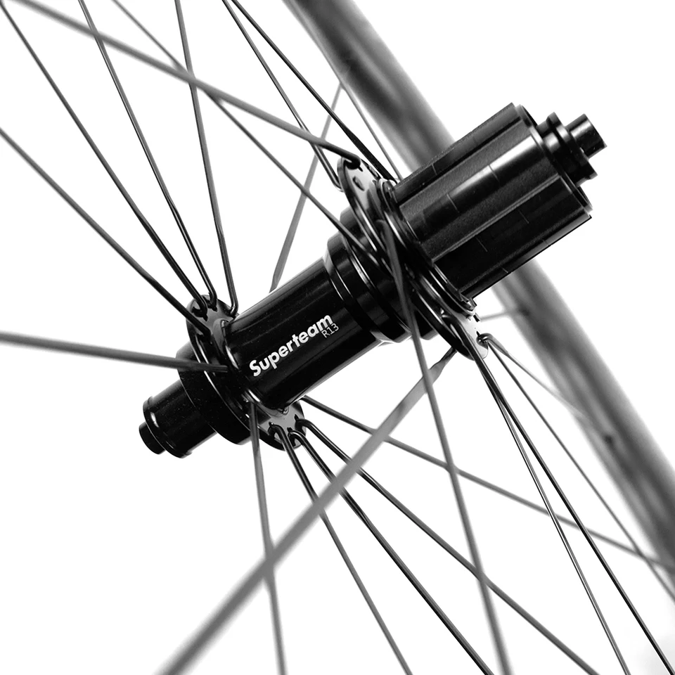 SUPERTEAM カーボンホイールセット チューブレス 50mm 新モデル 700C