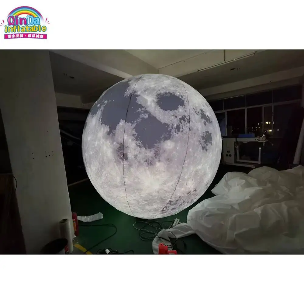 

Концертное декоративное гигантское надувное освещение Moon Led Надувной земной глобус для аренды