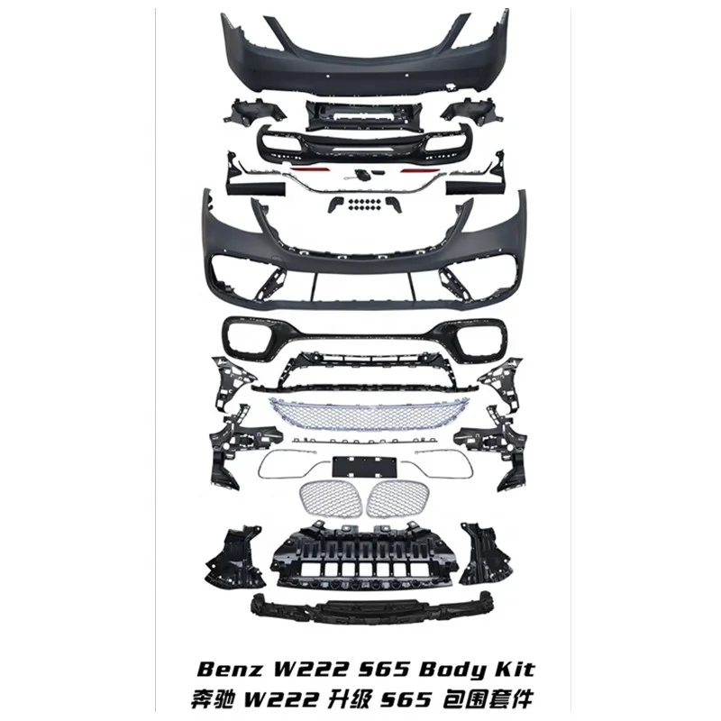 Car Bodykit Upgrade S63 S65 Modified Facelift For Mercede-Benz S Class W222 S320 S400 S450 Grille Bumpers