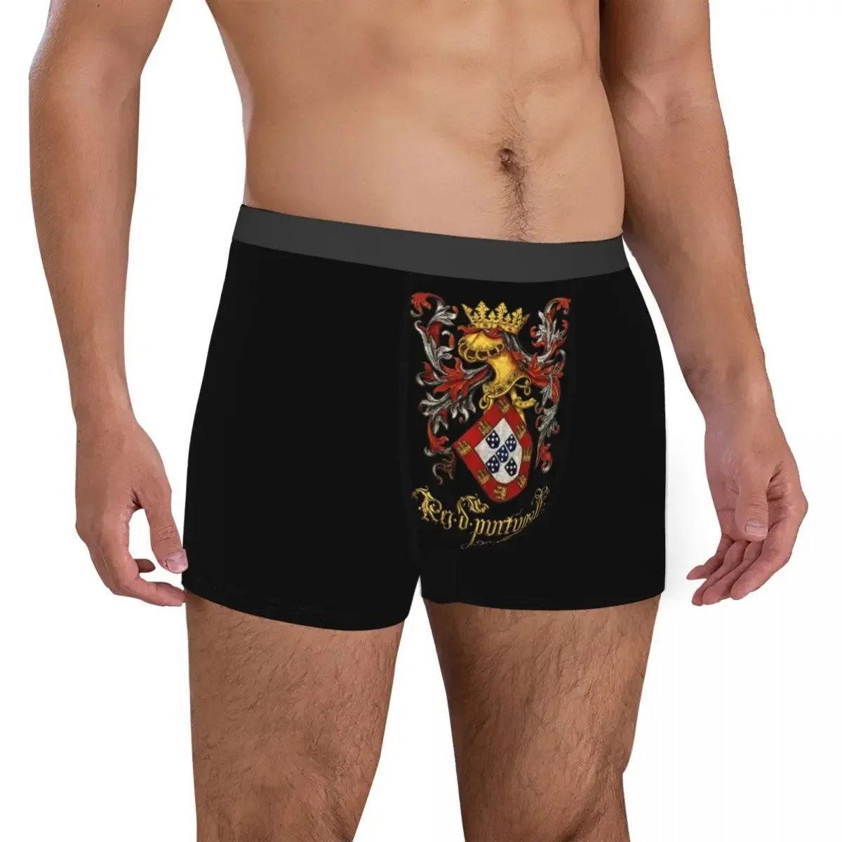 Armen Van Koning Van Portugal Vlag Man Ondergoed Boxershort Slipje Warm Ademende Onderbroek Voor Homme