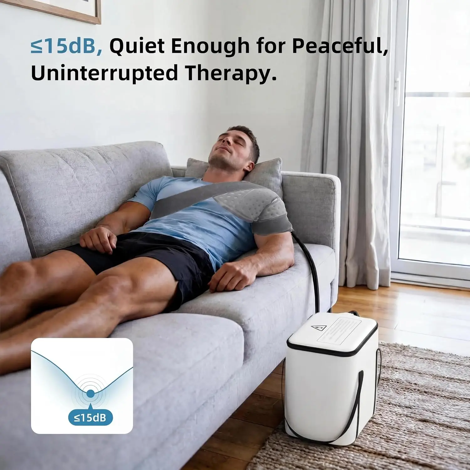 Ice Machine for Shoulder After Surgery, Cold Therapy w/Programmable Timer | Shoulder Ice Machine Rotator Cuff Cold Therapy w/ Qu