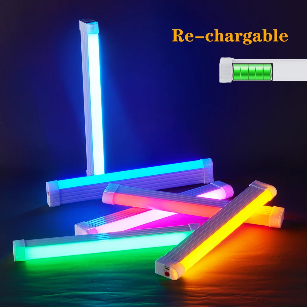 

Colorful LED Video Night Lamps RGB Atmosphere Fill Light Rechargeable Bedroom Photography Lighting Room For Vlog Live Streaming
