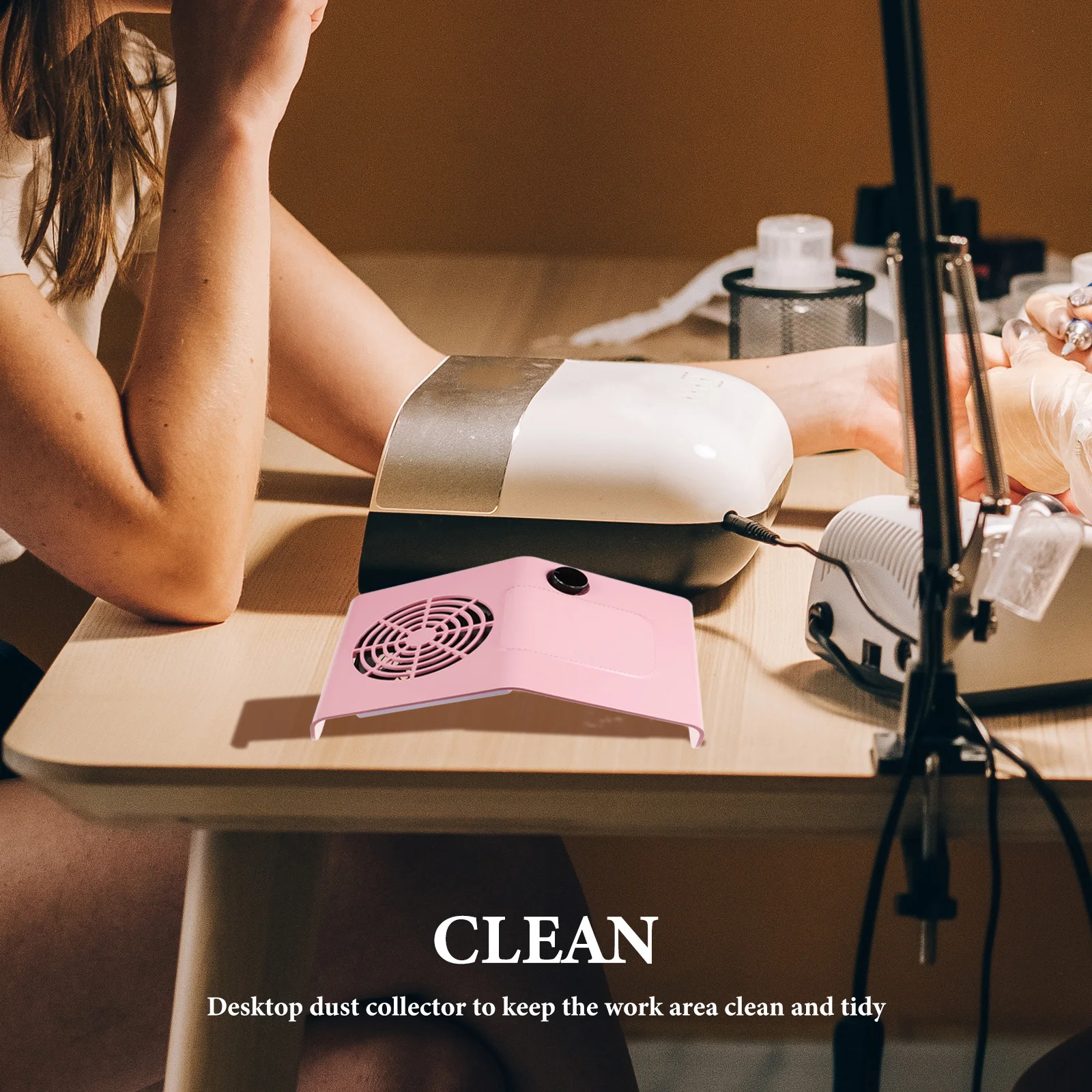 

Collector Plastic Portable Manicure Vacuum Cleaner For Salon Home Use Extraction Tool Compact Efficient Debris Suction Device