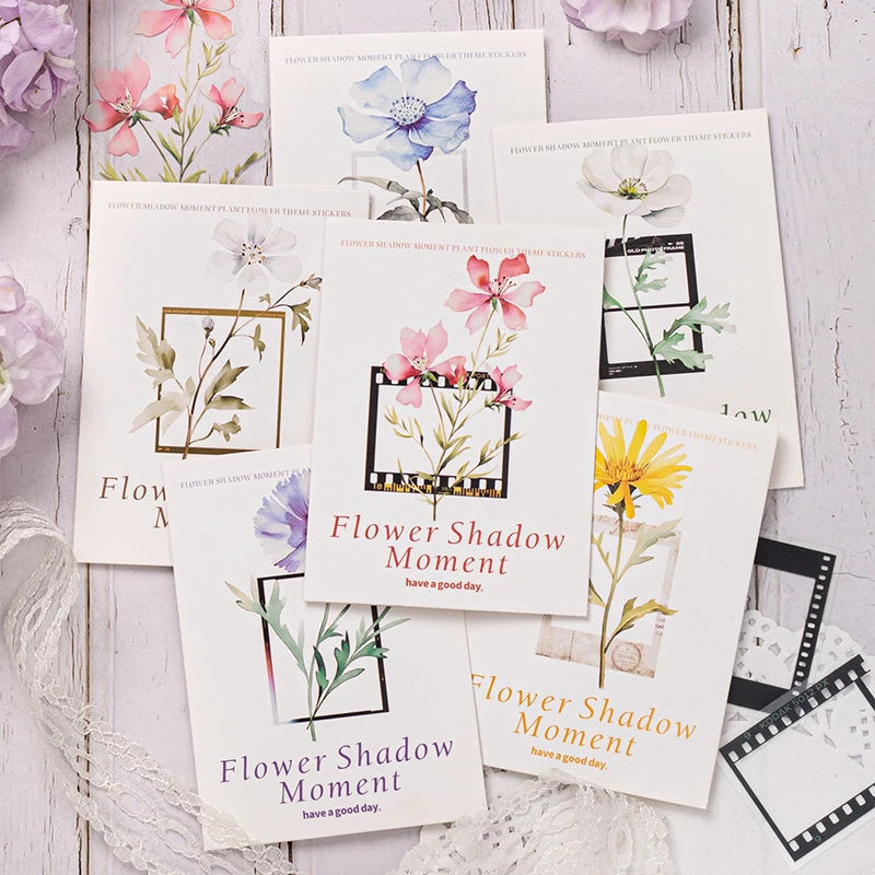 

30 pcs/bag Plant Nature Flower Decorative PET Sticker Scrapbooking DIY Label Diary Stationery Album Journal Daisy mushroom Stick