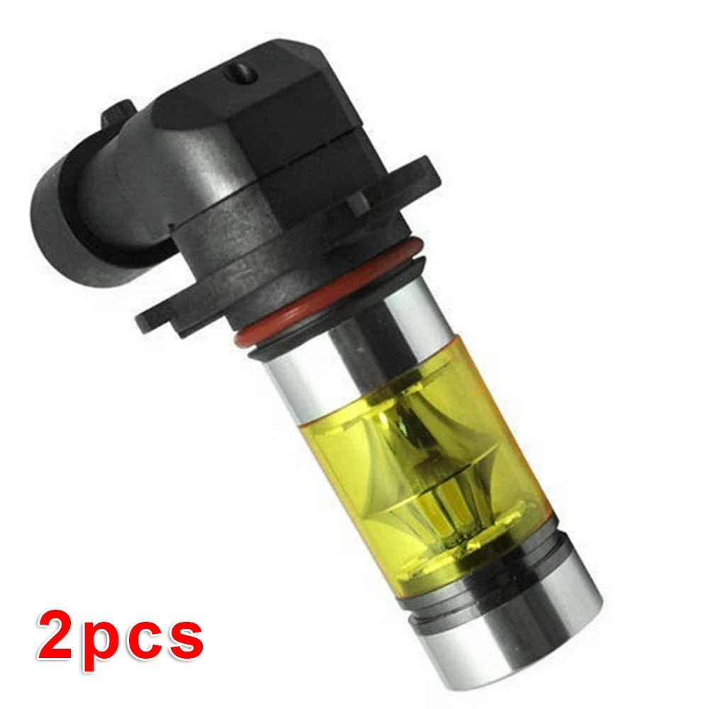 3000K LED Headlight 360 Degree 9145 Daytime Running Exterior Lamp Replacement Yellow 100W 1800LM 2pcs Bulb Useful