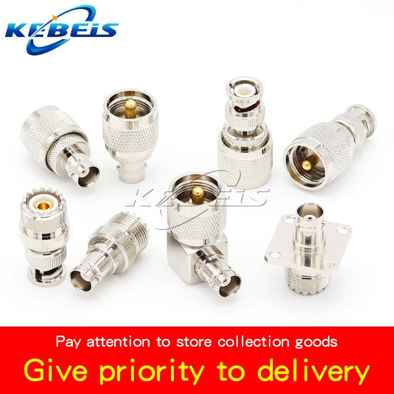 1Pcs BNC to UHF Adapter SO239 PL259 M UHF Male Female To BNC Male Female Connector Q9 BNC To UHF/M RF Coaxial Converter