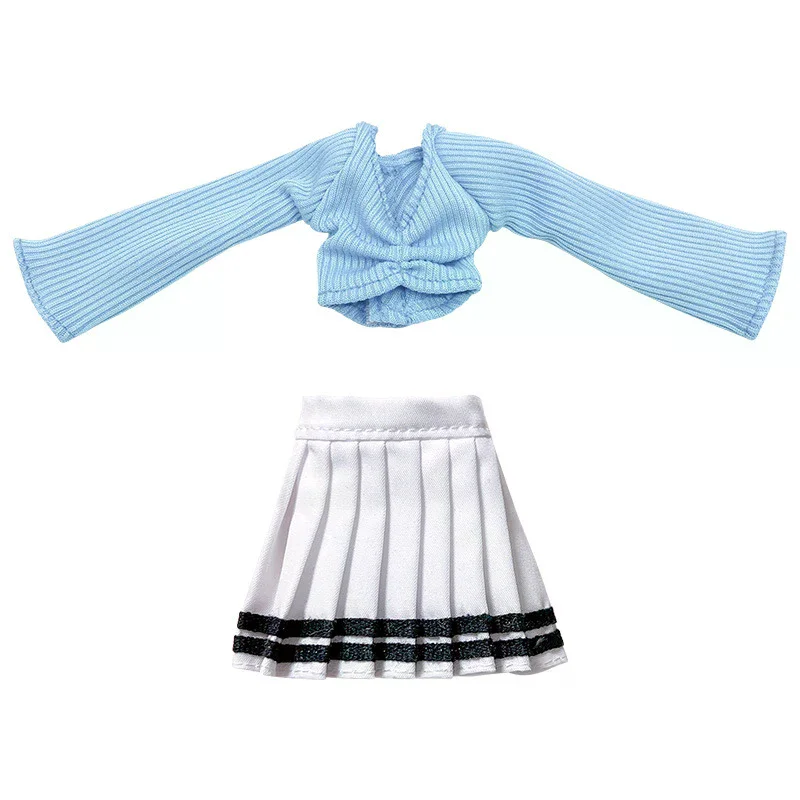

30CM Lady Doll's Pleated Skirt Clothes Suit For 1/6 Doll Accessories Dress Up Toys For Children