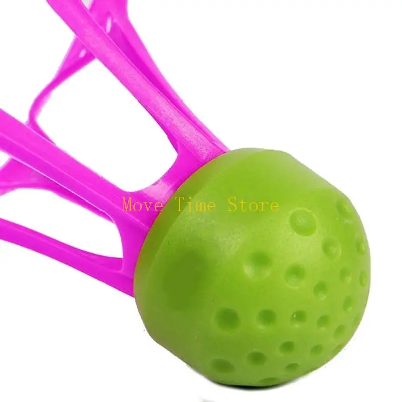 

92ME Elastic Head Badminton Nylon Shuttlecocks Toy Elastic Head Colorful Nylon Shuttlecocks Set For Indoor and Outdoor Play