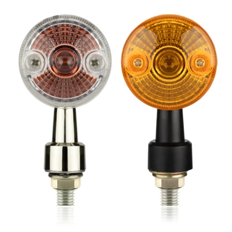 

652F Universal Motorcycle Turn Lights Replacement Lamp Amber Flashers Vintage Round Turn Lamp for GN/CG125