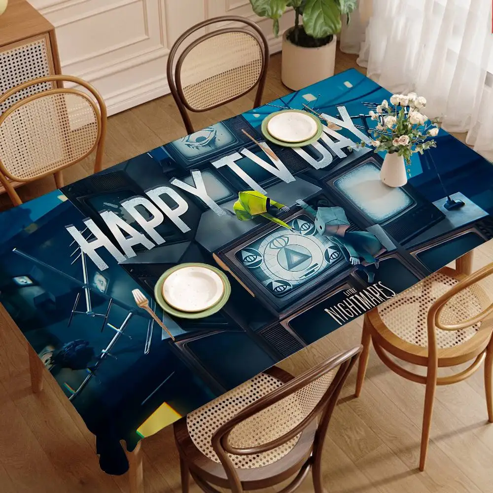 Adventure L-Little Game Nightmares Waterproof and Oil-proof Tablecloth Bedside Table Dustproof Decorative Cloth Tablecloth