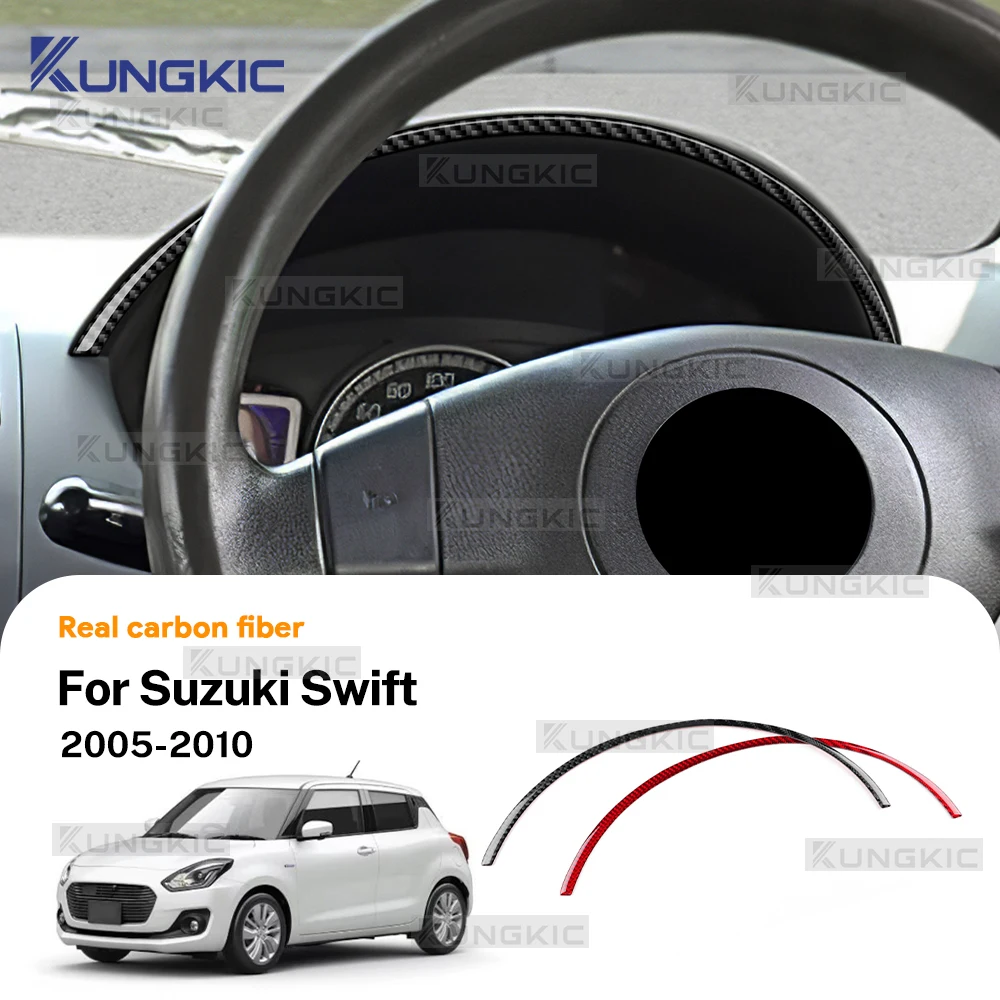 

For Suzuki Swift Sport Sport ZC31S 2005 2006 2007 2008 2009 2010 Real Soft Carbon Fiber Car Speedometer Frame Trim Sticker