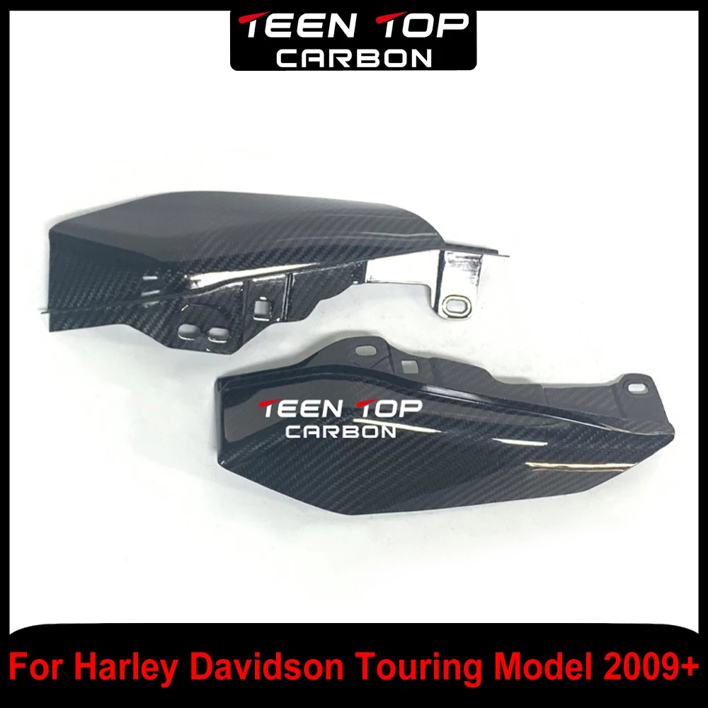 

Для Harley средняя рама воздушный дефлектор, туристические модели 2009-2023, теплозащитный экран из настоящего углеродного волокна, обтекатель, саржевый карбон