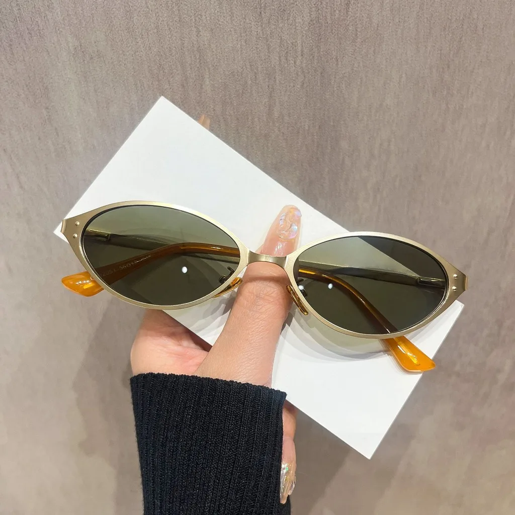 Retro Retro Oval Metal Sunglasses Premium Stainless Steel Frame Sun Glasses Women Men Y2K Tinted Lens Shades UV400 Driving Eyewear - Aliexpress Deal