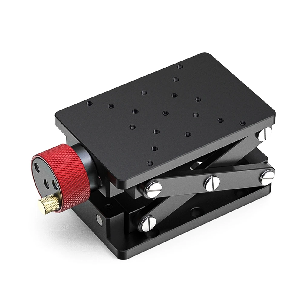 Happy New- Aluminum Alloy Precise Manual Lift Platform Lab Jack Elevator Scissor Type Lifting Travel 55Mm