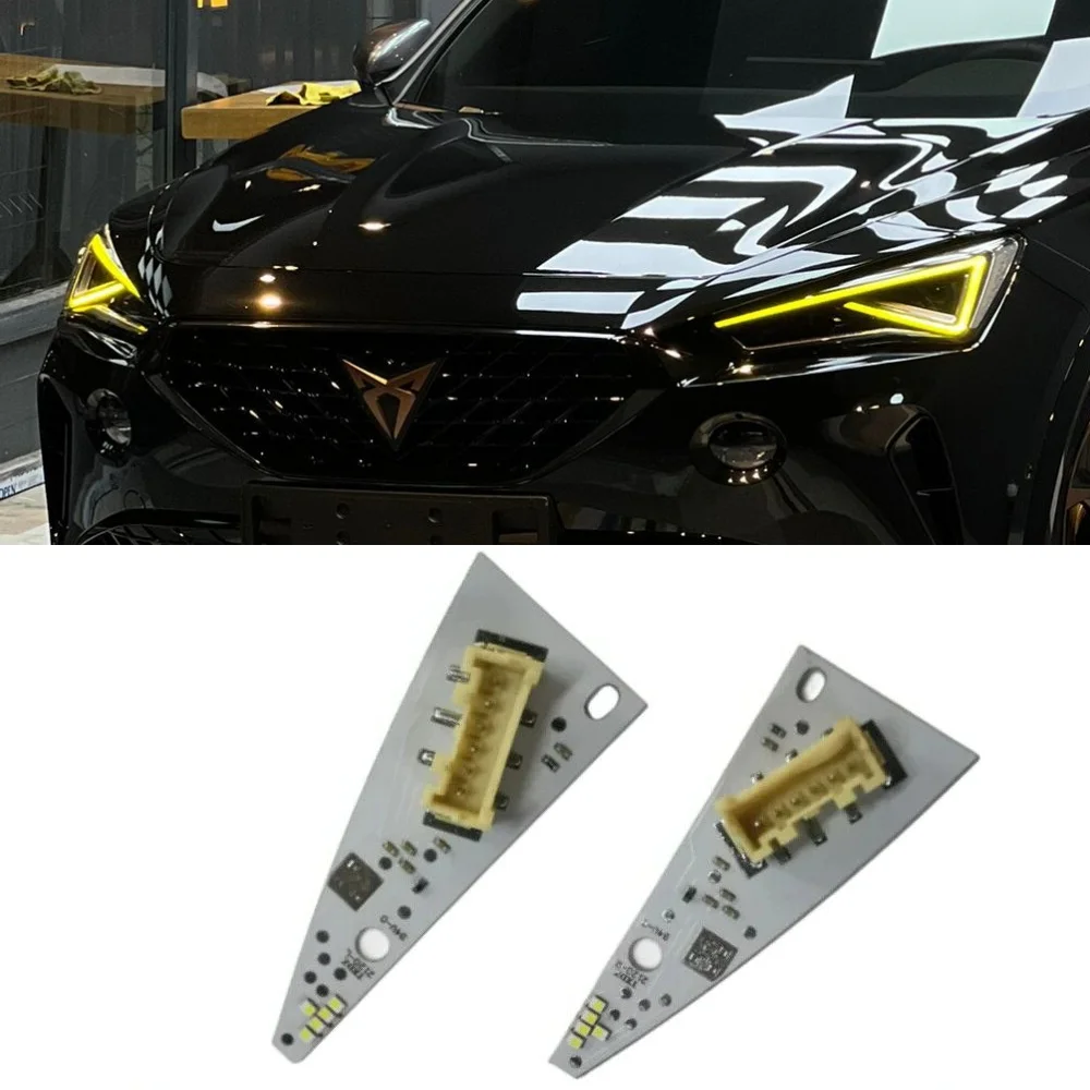 Yellow Daytime Running Light 5FJ941475 5FJ941476 DRL Modules For 2021 2022 SEAT Leon Formentor Cupra Headlight