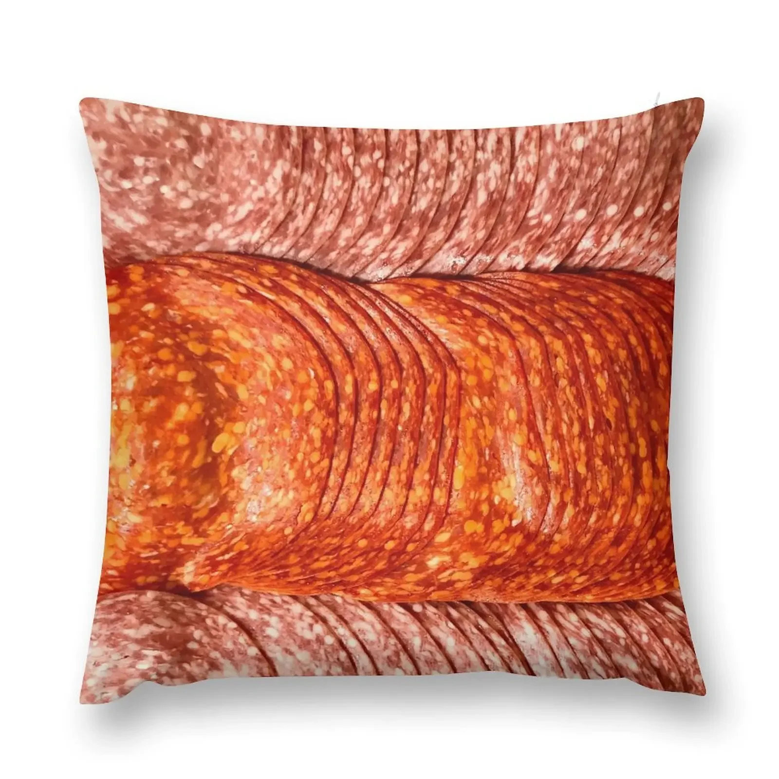 Genoa Salame, Pepperoni, Hard Salame Throw Pillow luxury sofa pillows Decorative Cover For Living Room pillow