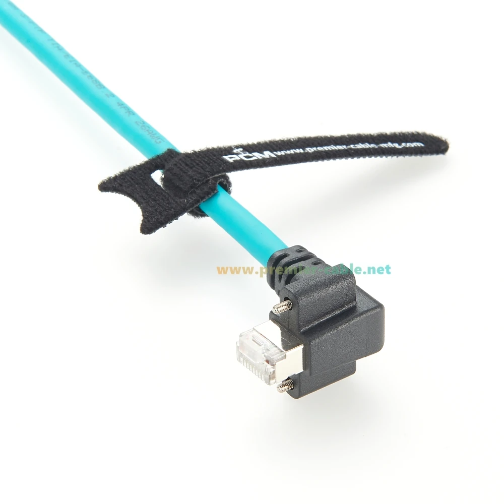 UP/Down-Winkelstecker RJ45 Stecker-zu-Stecker-Kabel 10Gbps CAT6A Ethernet GigE Vision Kabel Hochflexibel für Industriekamera Maschinen Vision – Detail 5