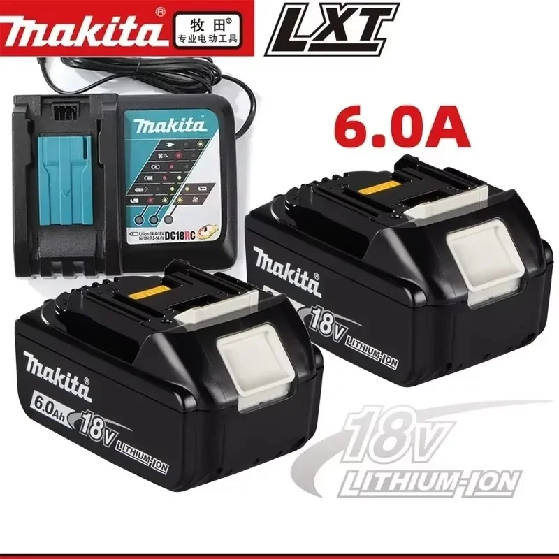 

100% Compatible Makita 18V 6.0Ah Rechargeable Power Tool Battery Lithium ion Replacement LXT bl1830 BL1860B BL1860 BL1850 DHP482