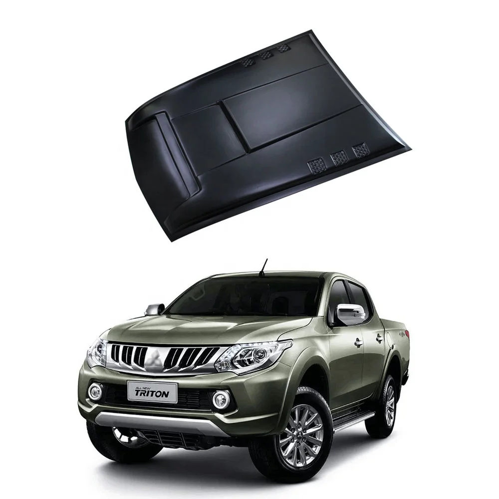 

Accessories for Mitsubishi Pajero Sport 2015 2019 2020 Hood Scoop Cover Matte Black Fit For L200 Triton Engine scoop vent