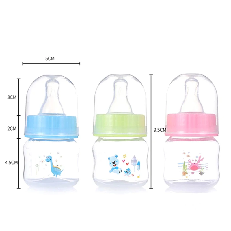 50ML Baby Newborn Mini Portable Feeding Nursing Bottle BPA Free Safe Infant Nursing Nipple Care Feeder Fruit Juice Milk Bottles