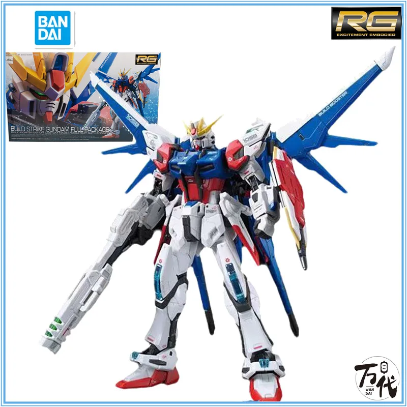 

In Stock Bandai RG 1/144 BUILD STRIKE GUNDAM FULL PACKAGE Anime Action Figure Assembly Toys Gift Collectible Model Ornaments