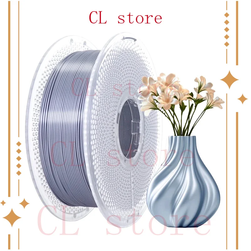 

Silk PLA+ filament, 1kg bundle, shiny 1.75mm ± 0.02mm, glossy 3D printing filament, 1kg