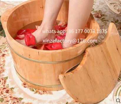 Customizable Barrel foot bath barrels of barrel bubble foot basin to wash feet real wood barrel massage home pedicure the bucket