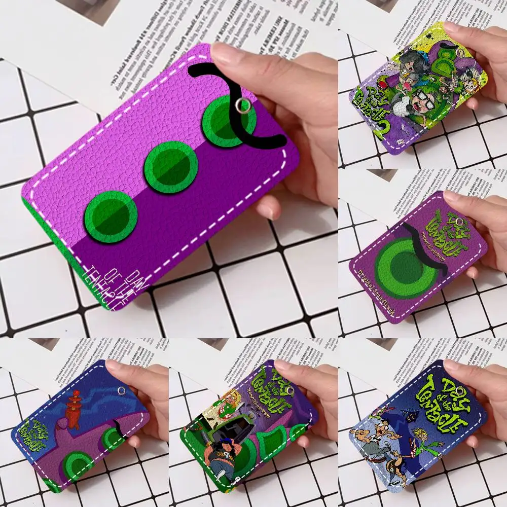

Чехол для карт Day Of The Tentacle, подходит для кредитных карт, проездных билетов, прямоугольный брелок из мягкой кожи, защитный чехол для ключей