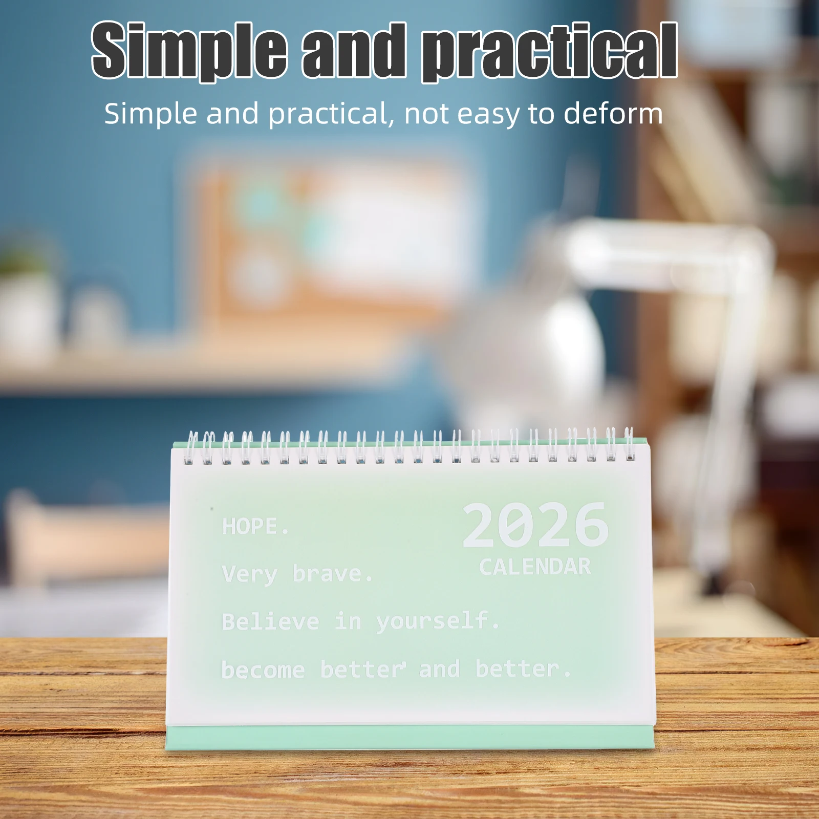 

2026 Desk Calendar Compact Foldable Stand Up Planner Minimalist Paper Appointment Calendar For Office Home School Use