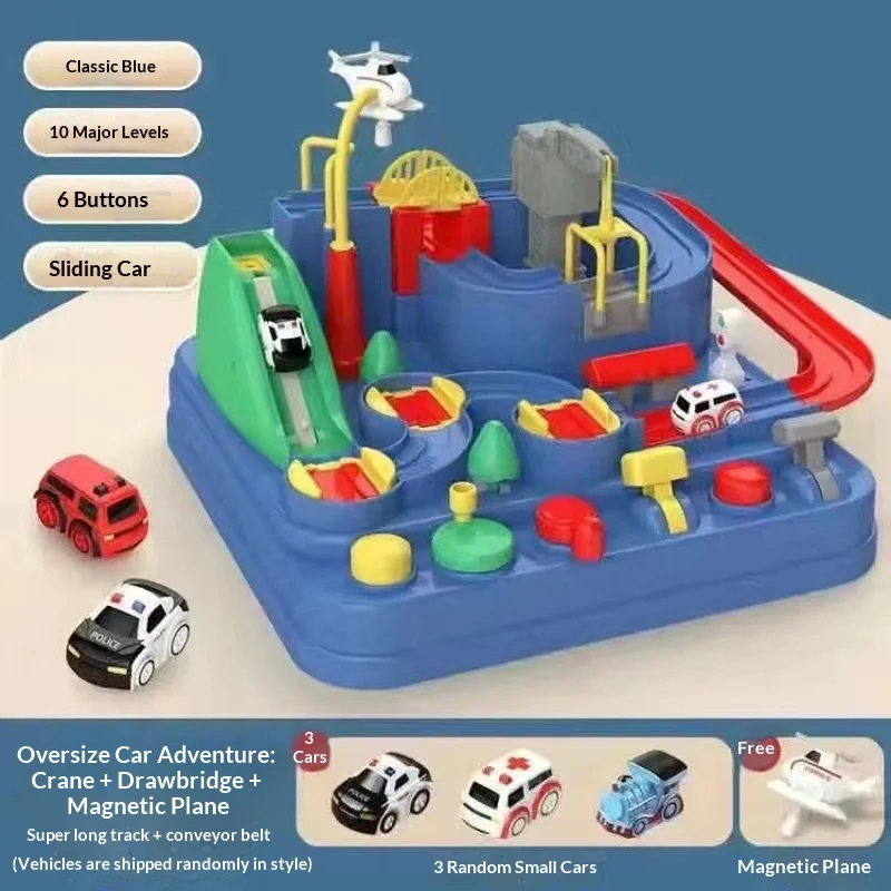 Racing Rail Car Model Train Track Adventure Game Animals Space Rocket Toys Children Educational Brain Mechanical Interactive