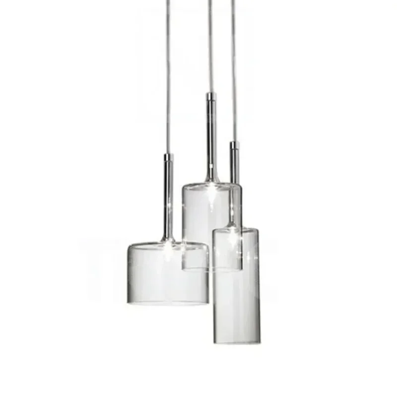 Italien minimaliste design Restaurant lustre Bar tasse en verre suspension lumière chambre décoration de la maison LED éclairage suspension