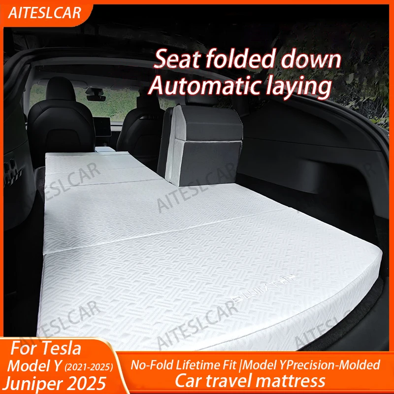 Camping Mattress For New Tesla Model Y Juniper 2021-2025 Memory Sponge Mattress Car Travel Bed Portable In Car Outdoor Camping