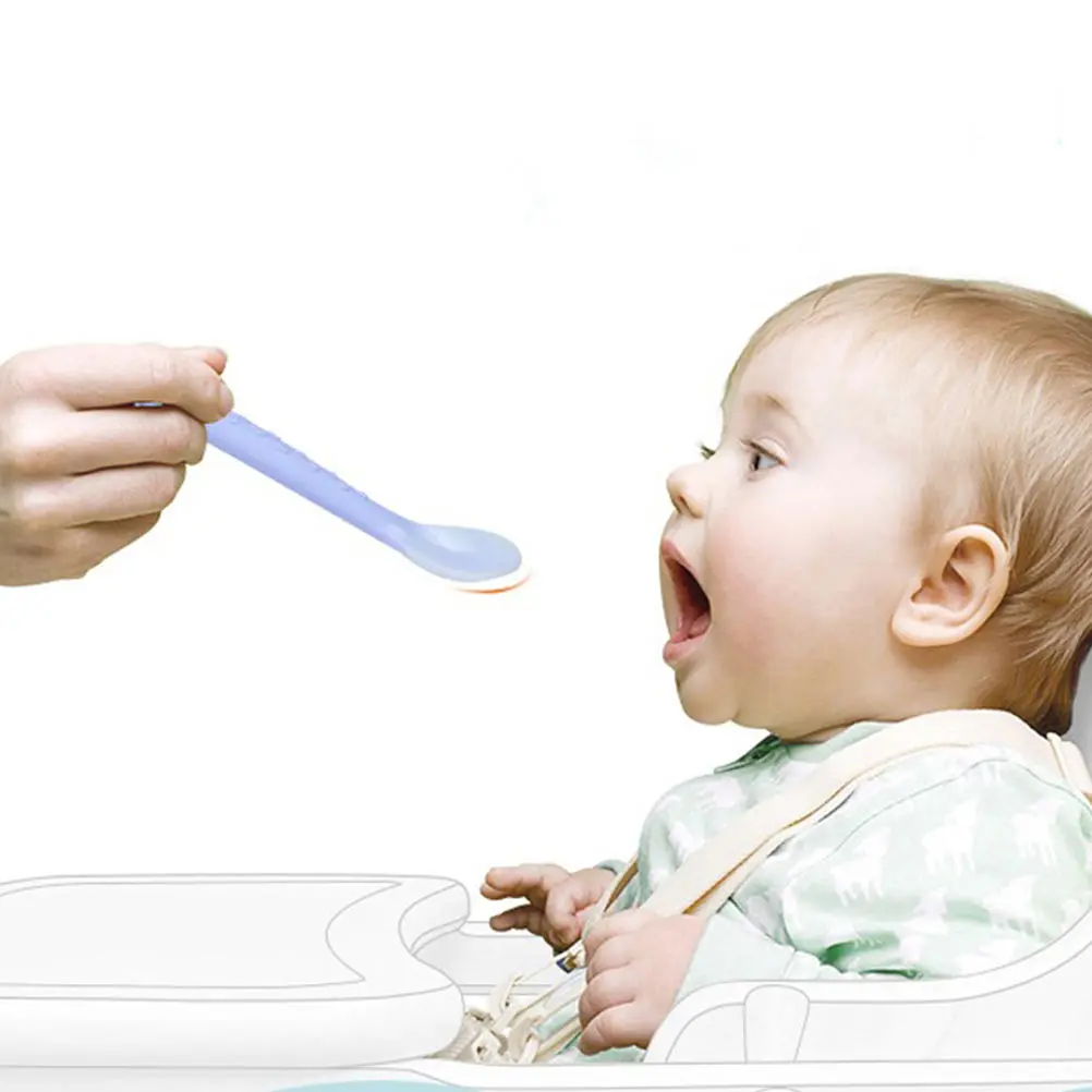 

4pcs Infant Feeding Training Infant Feeding Toddler Newborn Training Baby Spoon Cartoon Safe Food Spoon Grade Mold