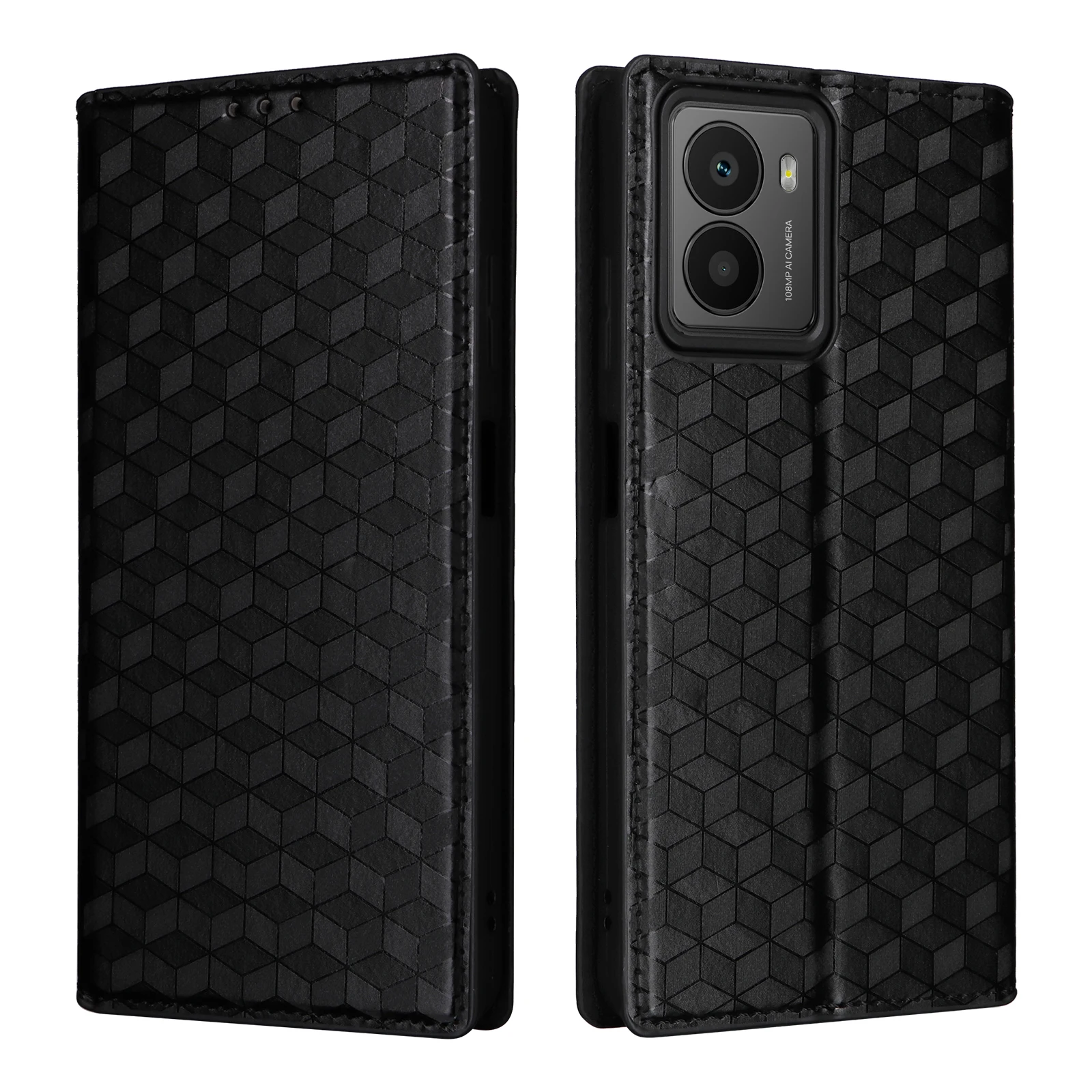 

For HMD Fusion 5G case Dimensional stripes Design PU Leather Back Case Cover Phone Accessories