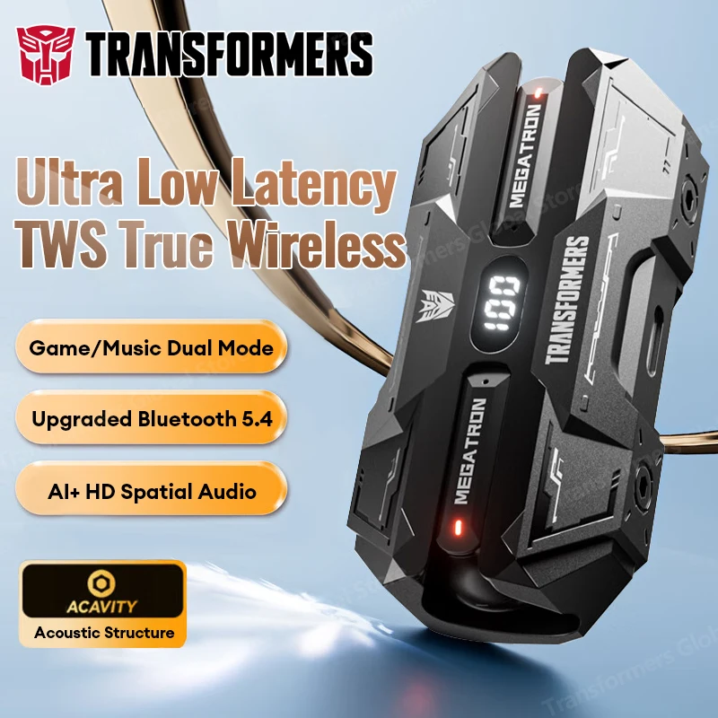 Choice TRANSFORMERS TF-T51 Auricolari Bluetooth wireless HiFi Music Earpods Cuffie da gioco a bassa latenza Spedizione gratuita Auricolari aerei