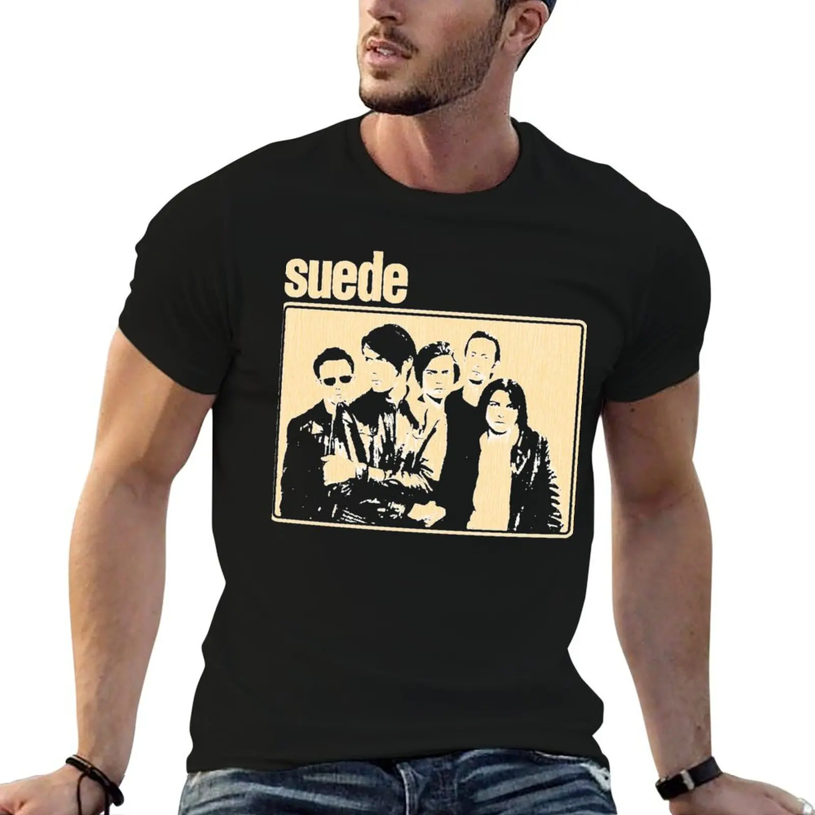 

Suede-Distressed-Vintage-Style-90s-Essential T-Shirt cotton t shirt man t shirt man plain T-Shirt