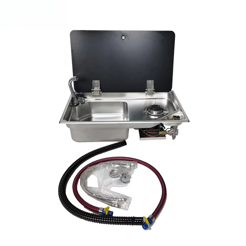 folding compact caravans, boats, yachts, motorhomes, campers, kitchen sinks and stoves (covered)
