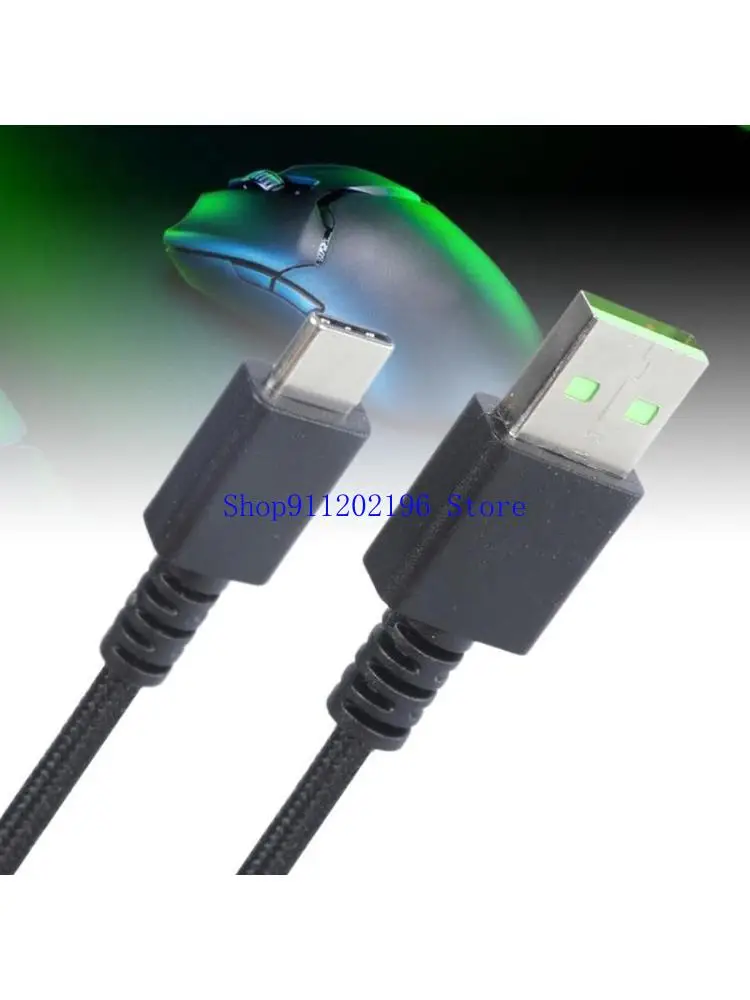 

P82A Нейлоновый тканый зарядный провод типа C для подключения DeathAdder V2Pro/V3Pro, Basilisk V3Pro и источника питания, легко